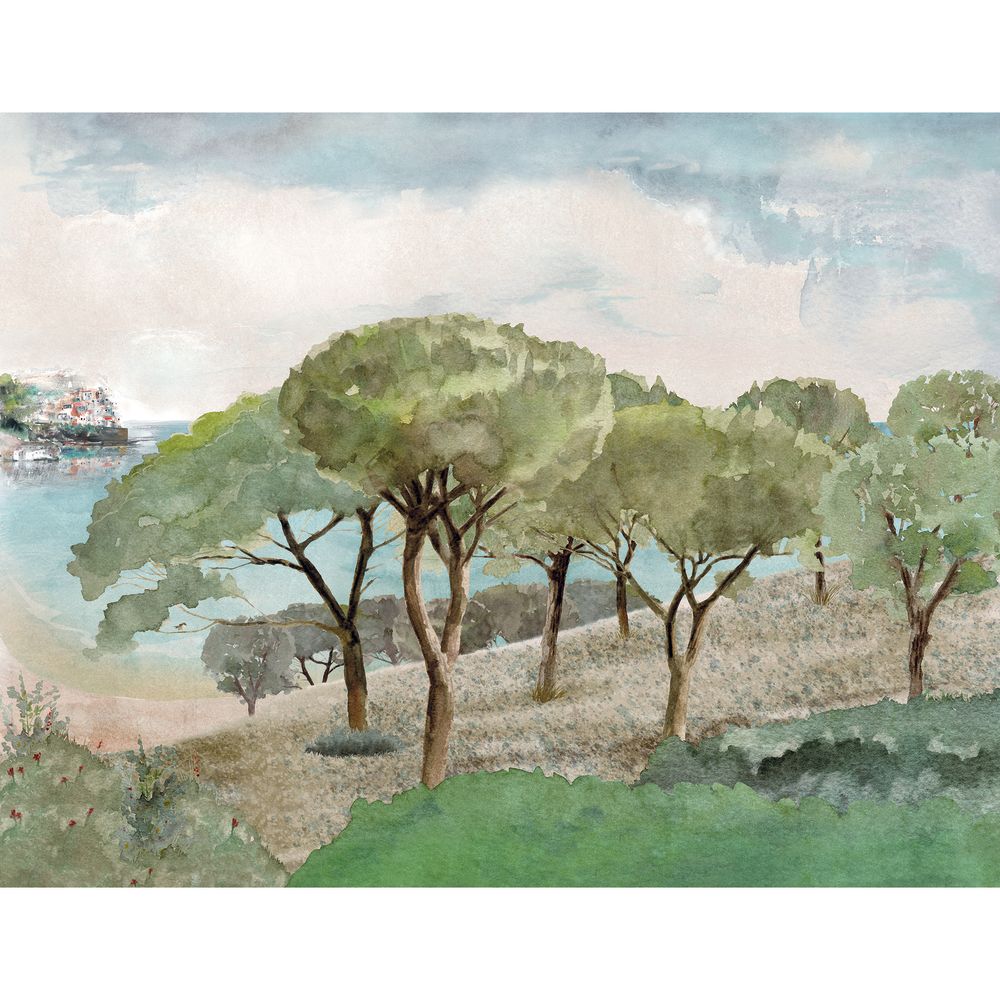 Tapetti Song Of Crickets_L Vert Lichen 400X310 cm