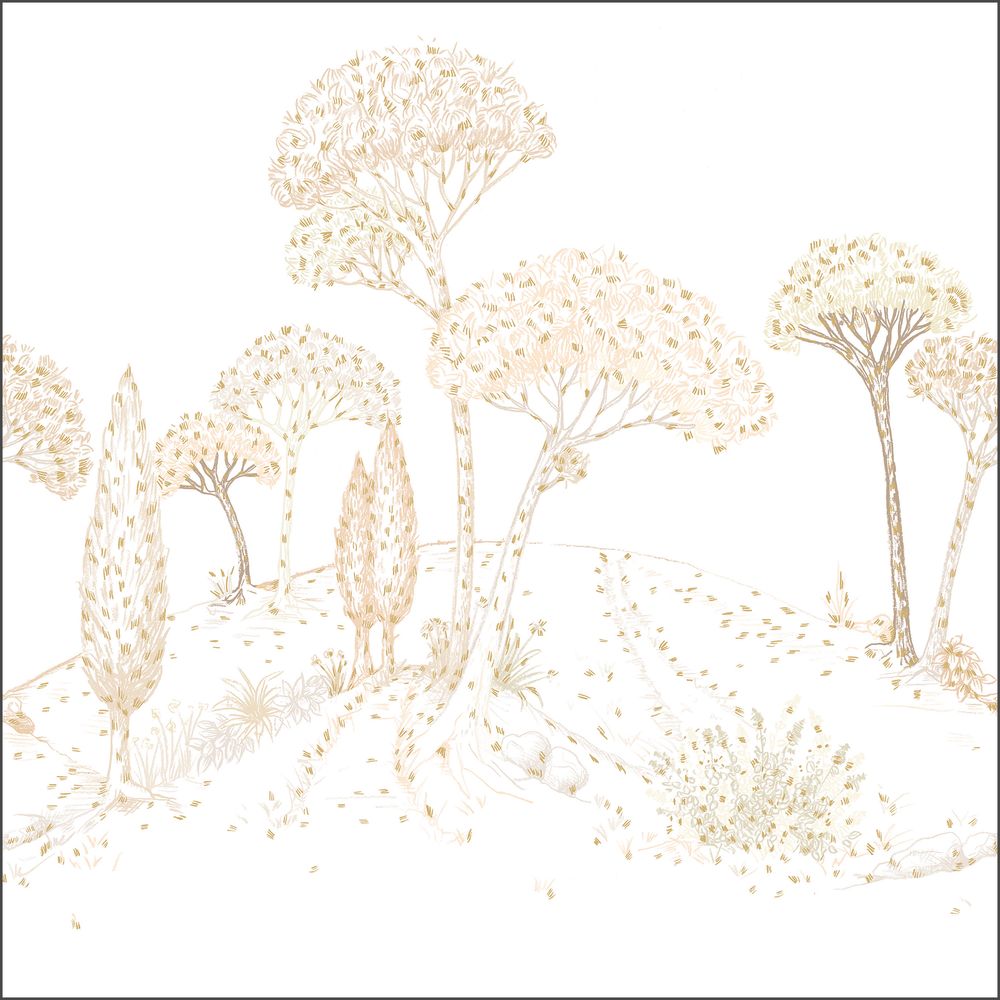 Tapetti Stockholm Blanc Or S 250X250 cm