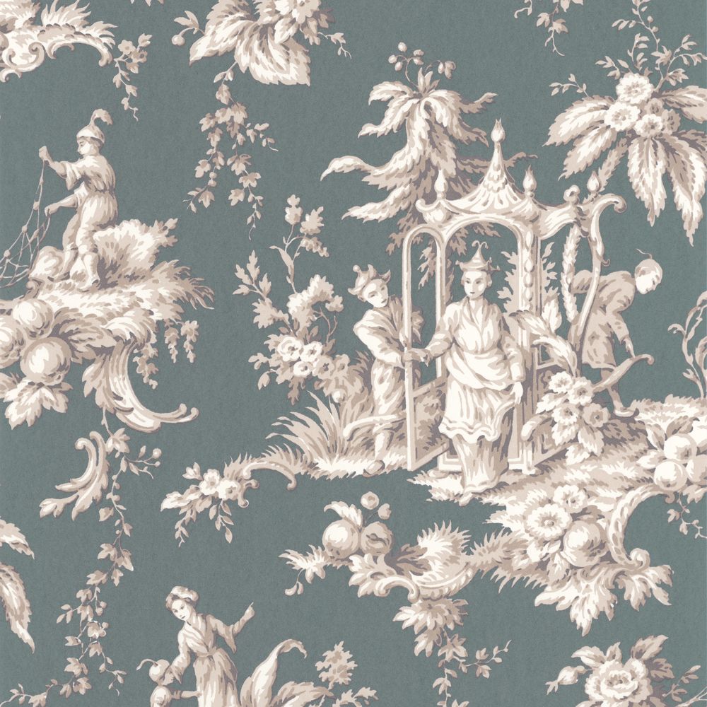 Tapetti Palais De Chine Vert Emeraude 0,53x10,05m