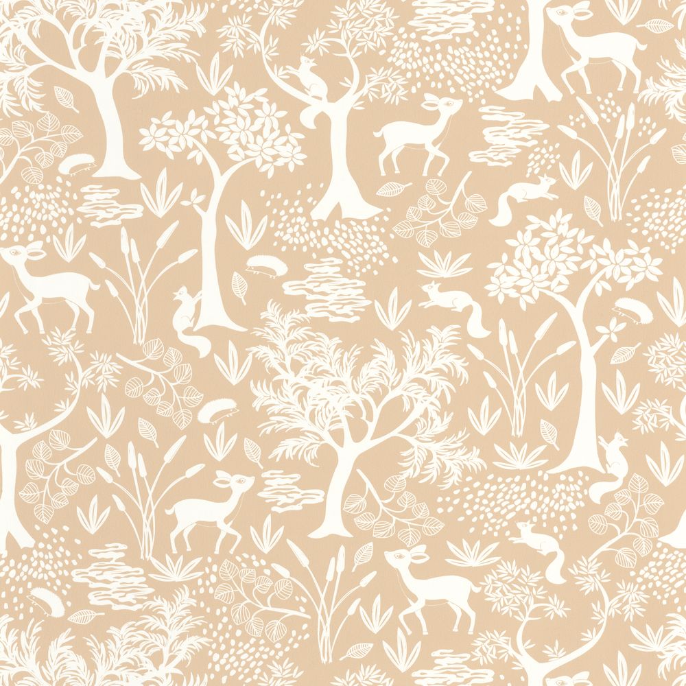Tapetti Poetic Forest Beige Camel 0,53x10,05m