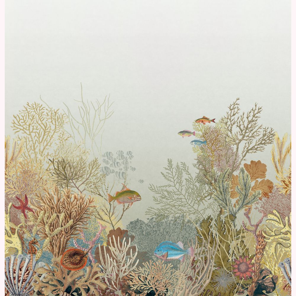 Tapetti Aquarium L Beige Sepia 300X310 cm
