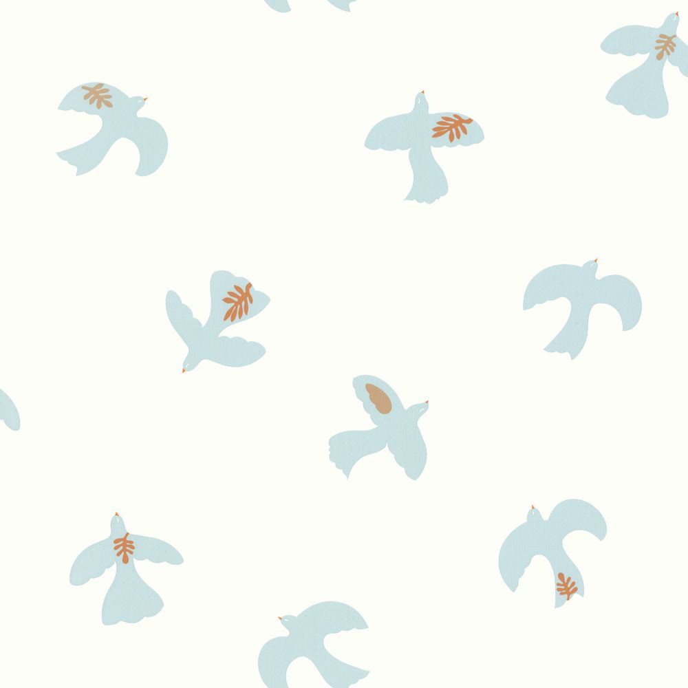 Tapetti Colombe Blanc Bleu Ciel 0,53x10,05m