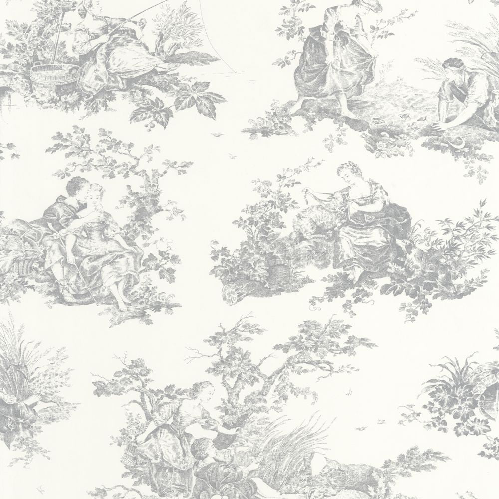 Tapetti Scene D'Été Gris Perle 0,53x10,05m