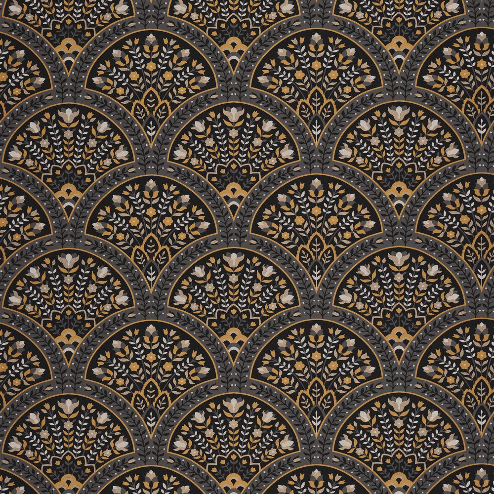 Tapetti Wallace Noir Fusain 0,53x10,05m