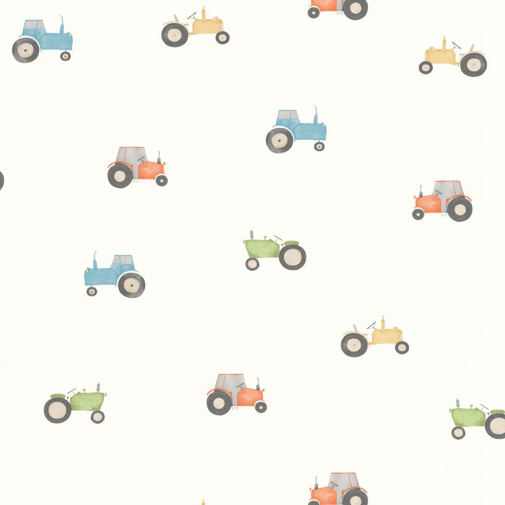 Tapetti Vintage Tractor Multicolore 0,53x10,05m