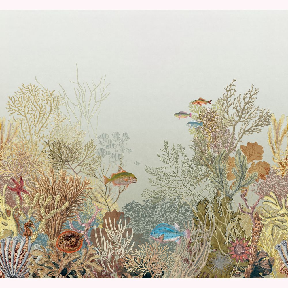 Tapetti Aquarium M Beige Sepia 300X280 cm