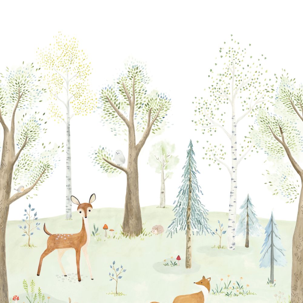 Tapetti The Enchanted Forest With Doe_L Vert Foret 200X310 cm