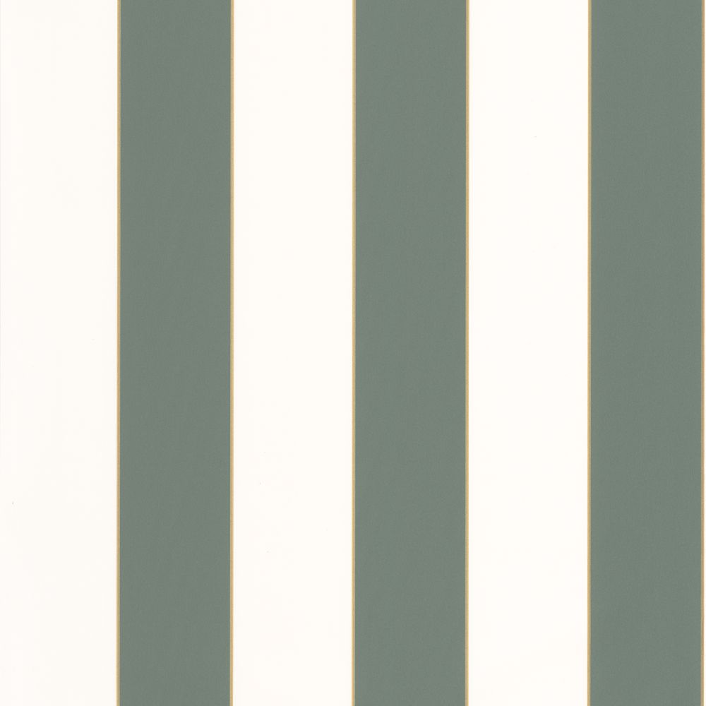 Tapetti Rayure Golden Lines Vert Eucalyptus Blanc 0,53x10,05m