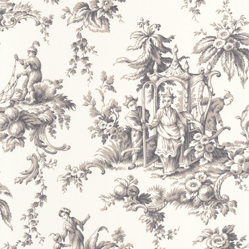 Tapetti Palais De Chine Noir Fusain 0,53x10,05m