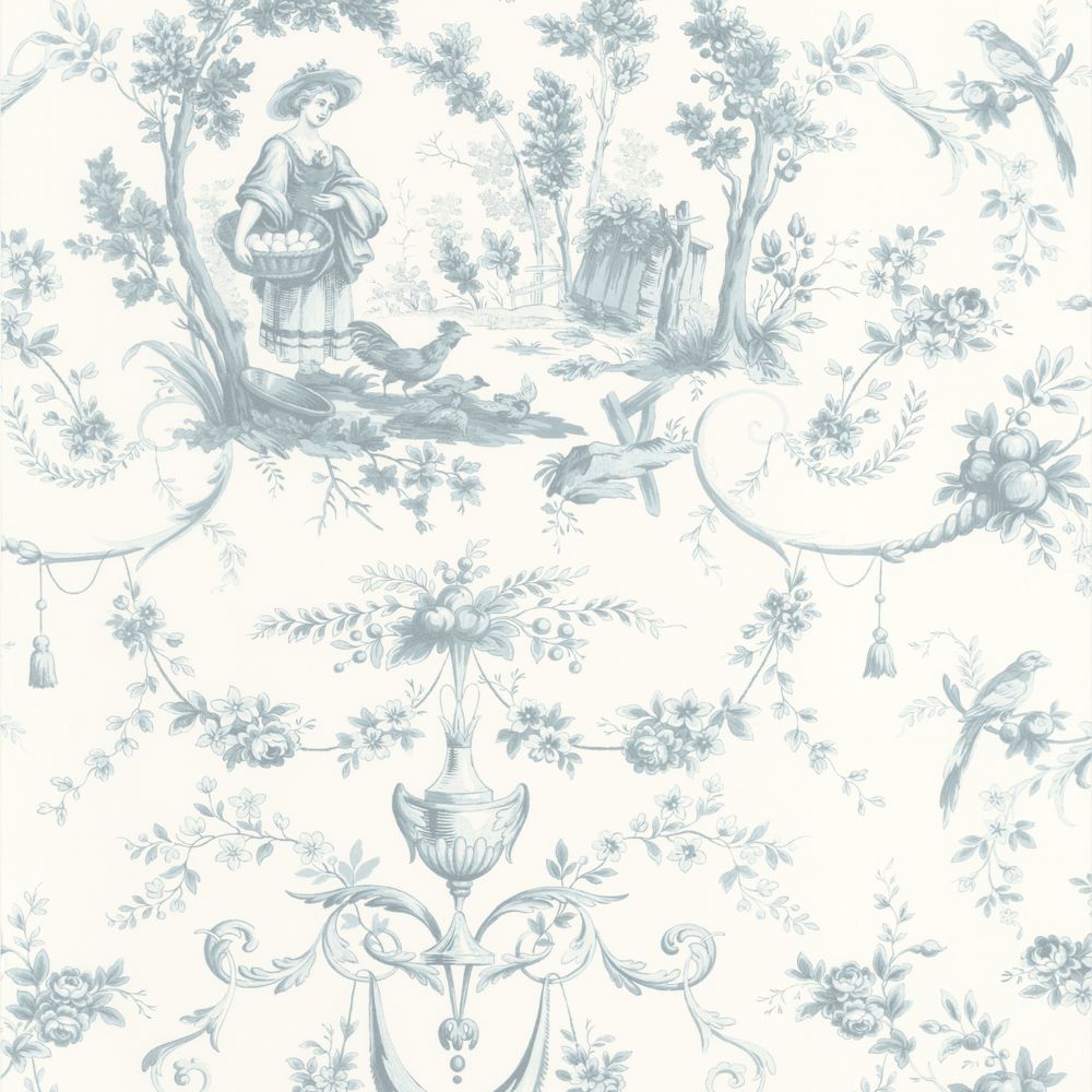 Tapetti L'Orangerie Bleu Grise 0,53x10,05m