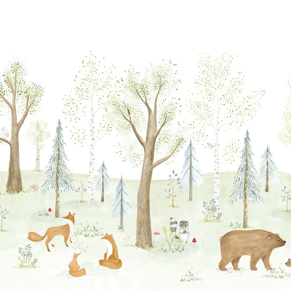 Tapetti The Enchanted Forest Full_S Vert Foret 400X250 cm